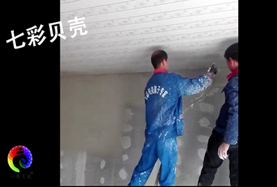 砂漿噴涂機(jī)工地施工，掛網(wǎng)砂漿噴涂(圖文)